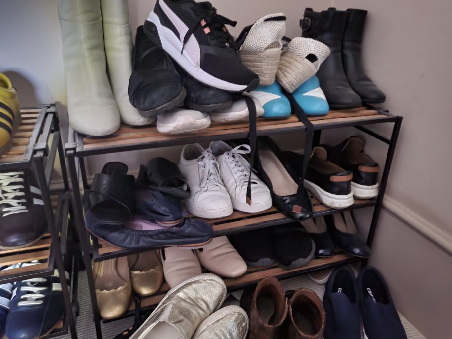 London Organising And Decluttering Before Shot Shoe Organisation